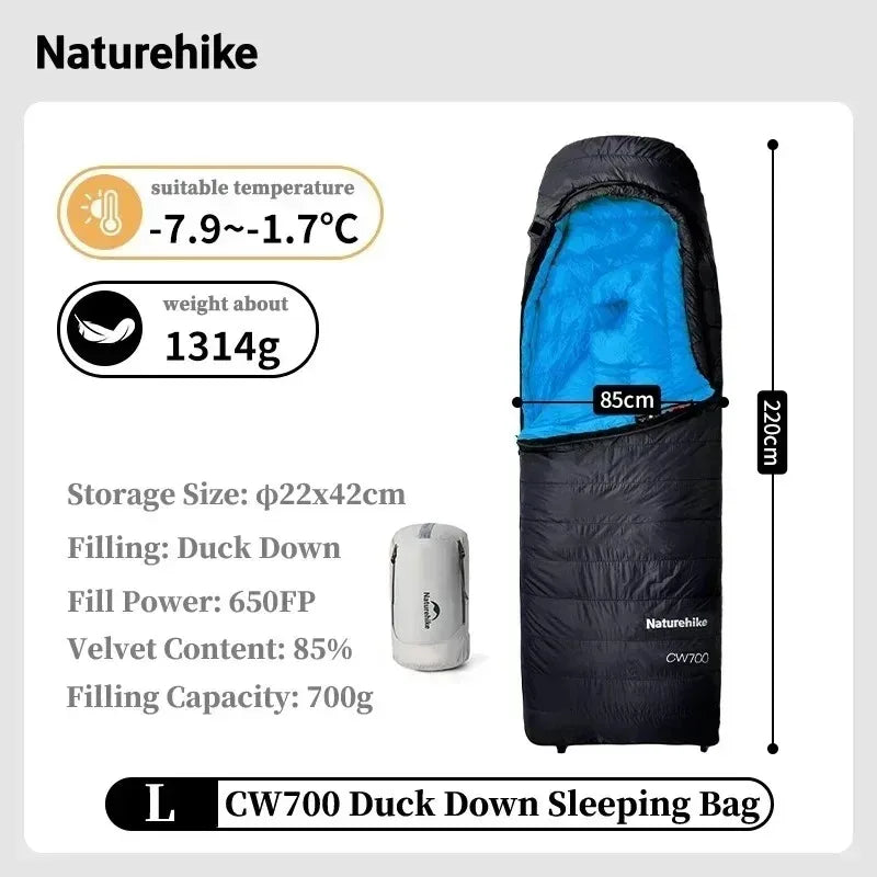 Naturehike Duck Down Winter Sleeping Bag For Camping And Hiking