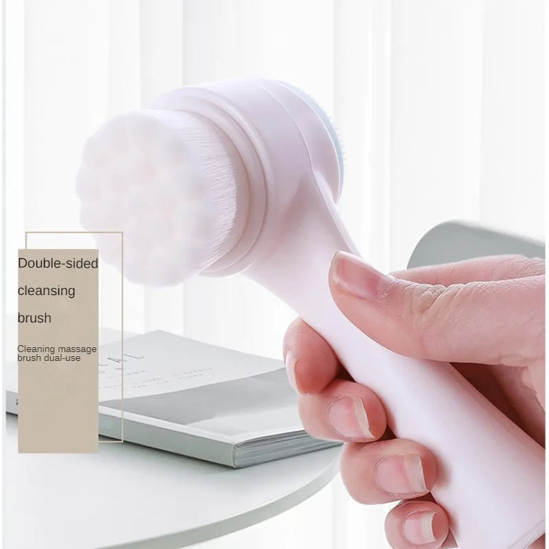 Silicone Double Sided Facial Cleansing Brush For Deep Pore Cleaning