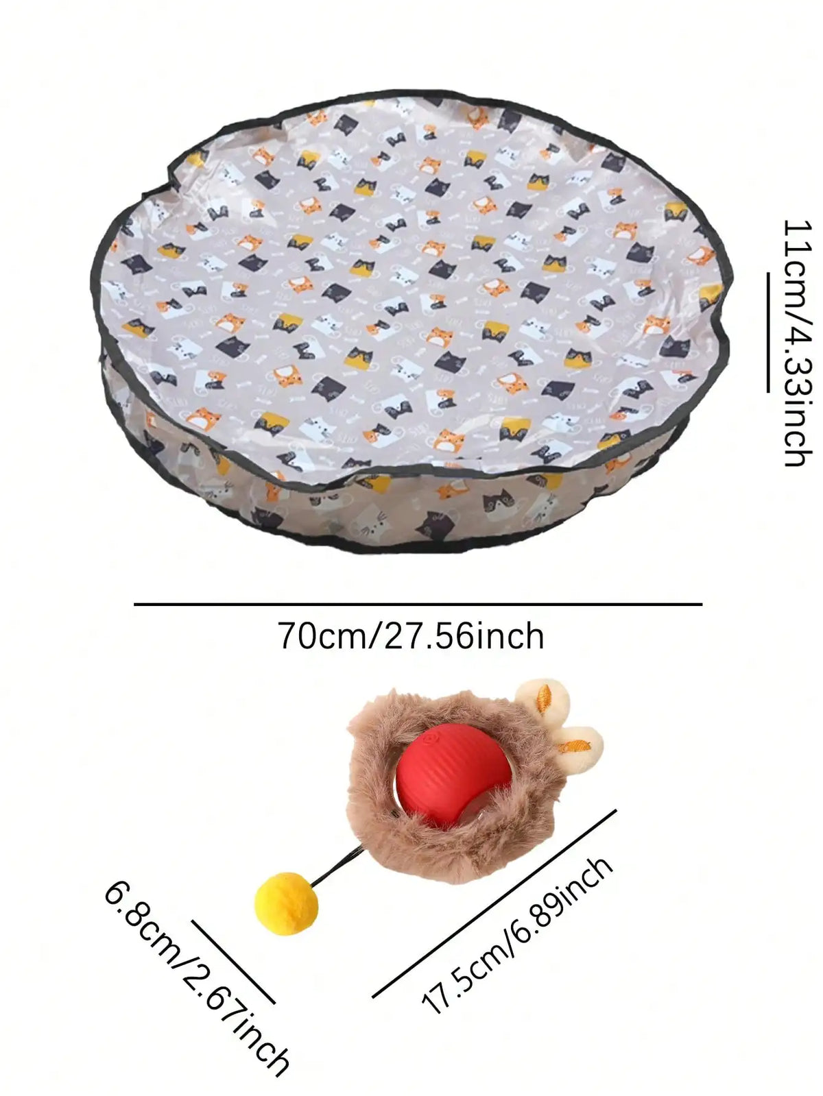 Automatic Electric Cat Chasing Toy With Rechargeable LED Light