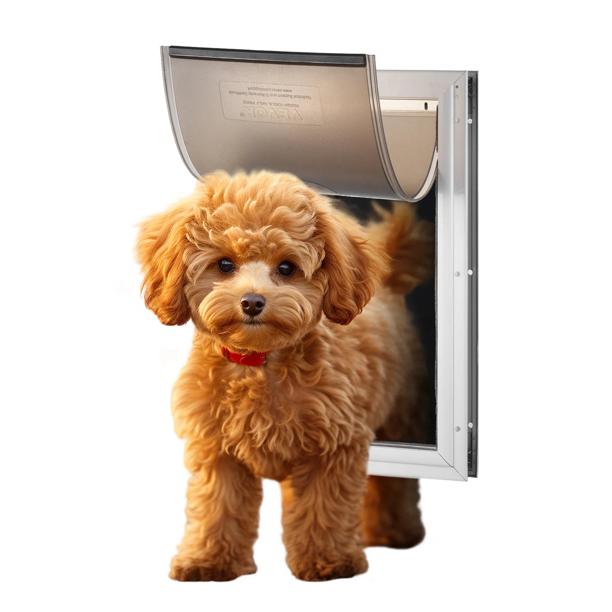 Adjustable Aluminum Pet Door With Lock And Weatherproof Flap
