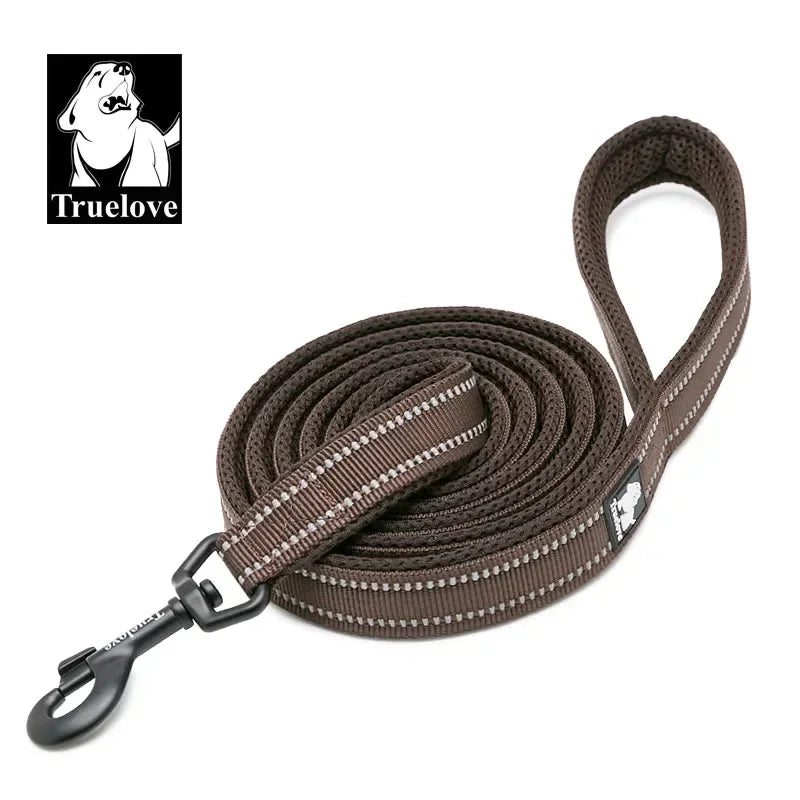 Truelove Reflective Padded Nylon Mesh Pet Leash For Dogs