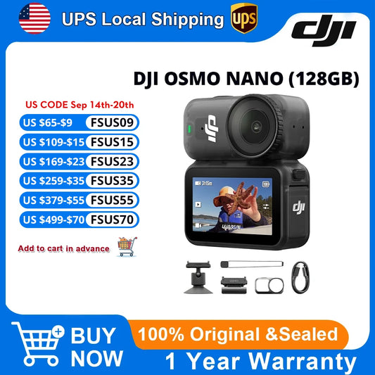 DJI Osmo Nano 4K Action Camera Featuring Stabilized Video Technology