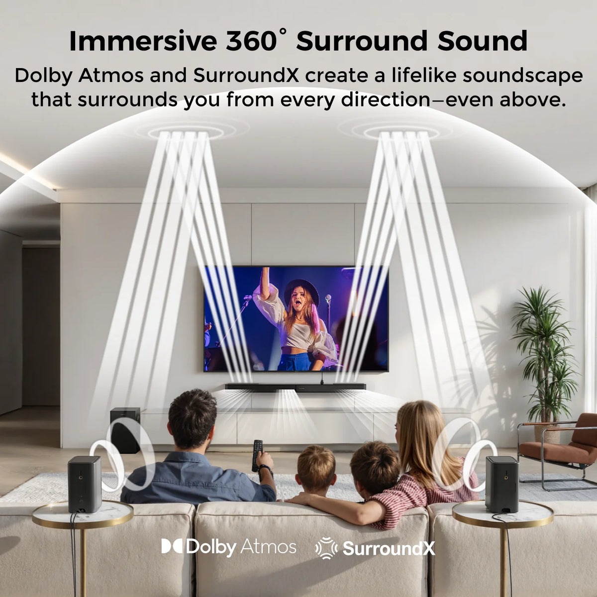 Ultimea 5.1.2 Channel Soundbar With Dolby Atmos And Surround Speakers