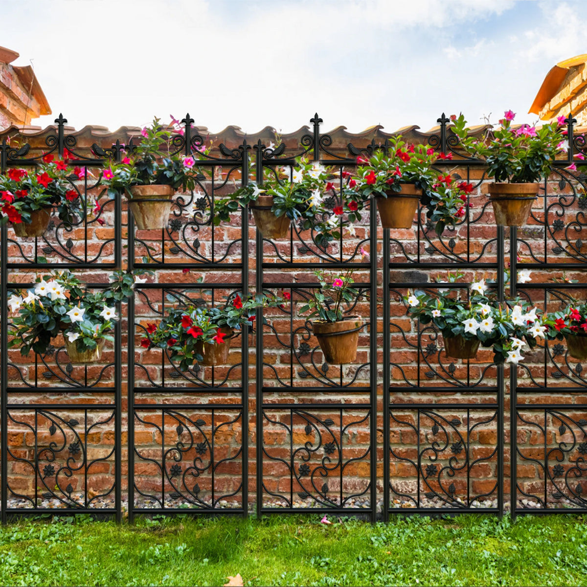 Decorative Outdoor Metal Garden Trellis Lattice Panel For Climbing Plants