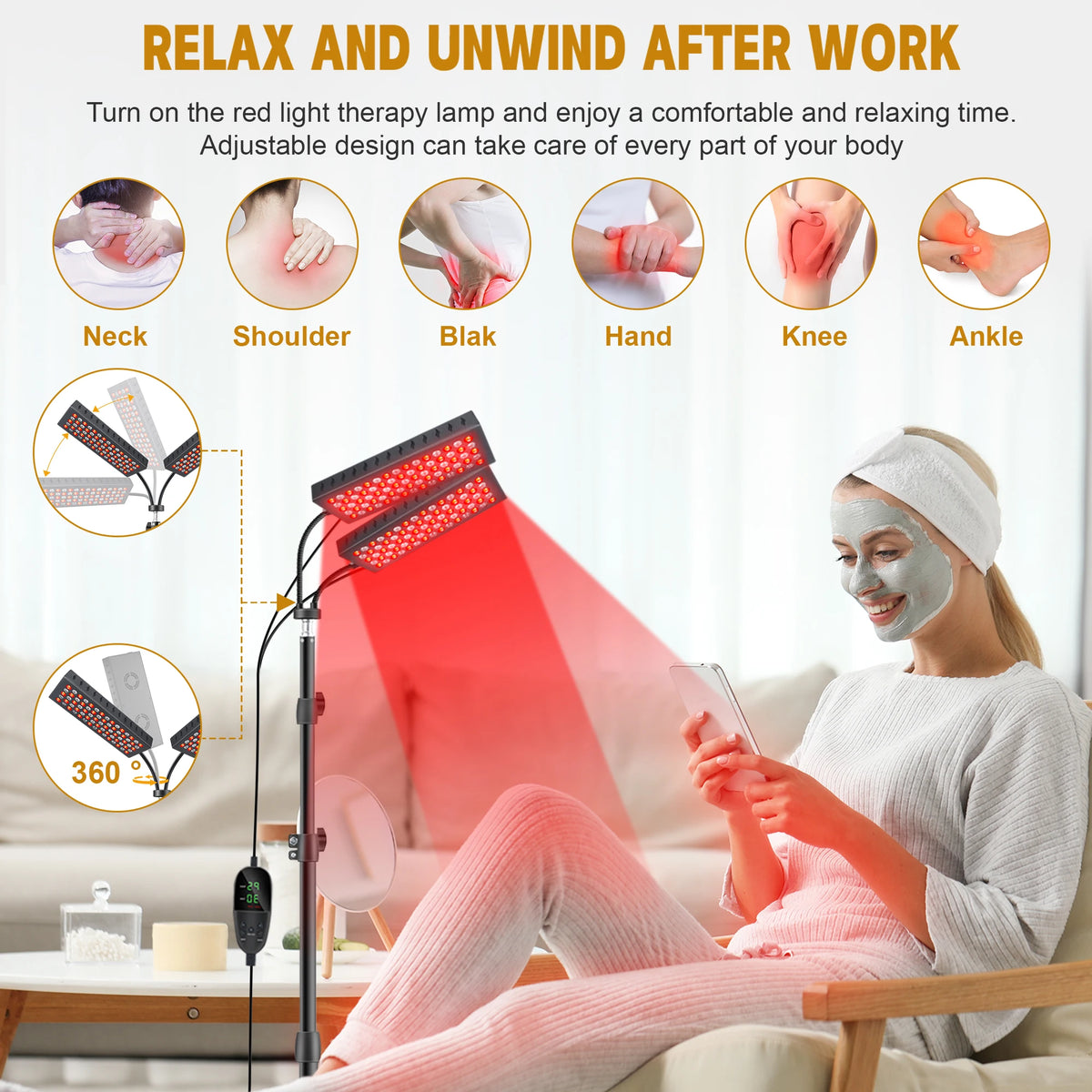 Astarexin Red Light Therapy Panel For Facial And Body Skincare