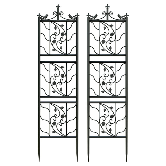 Powder Coated Metal Garden Trellis For Climbing Plants And Vines