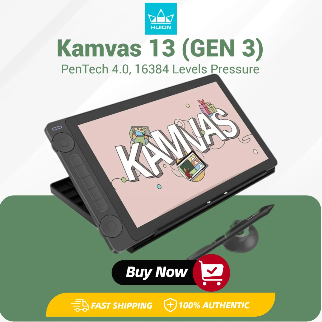 Huion Kamvas 13 Pen Display Graphics Drawing Tablet