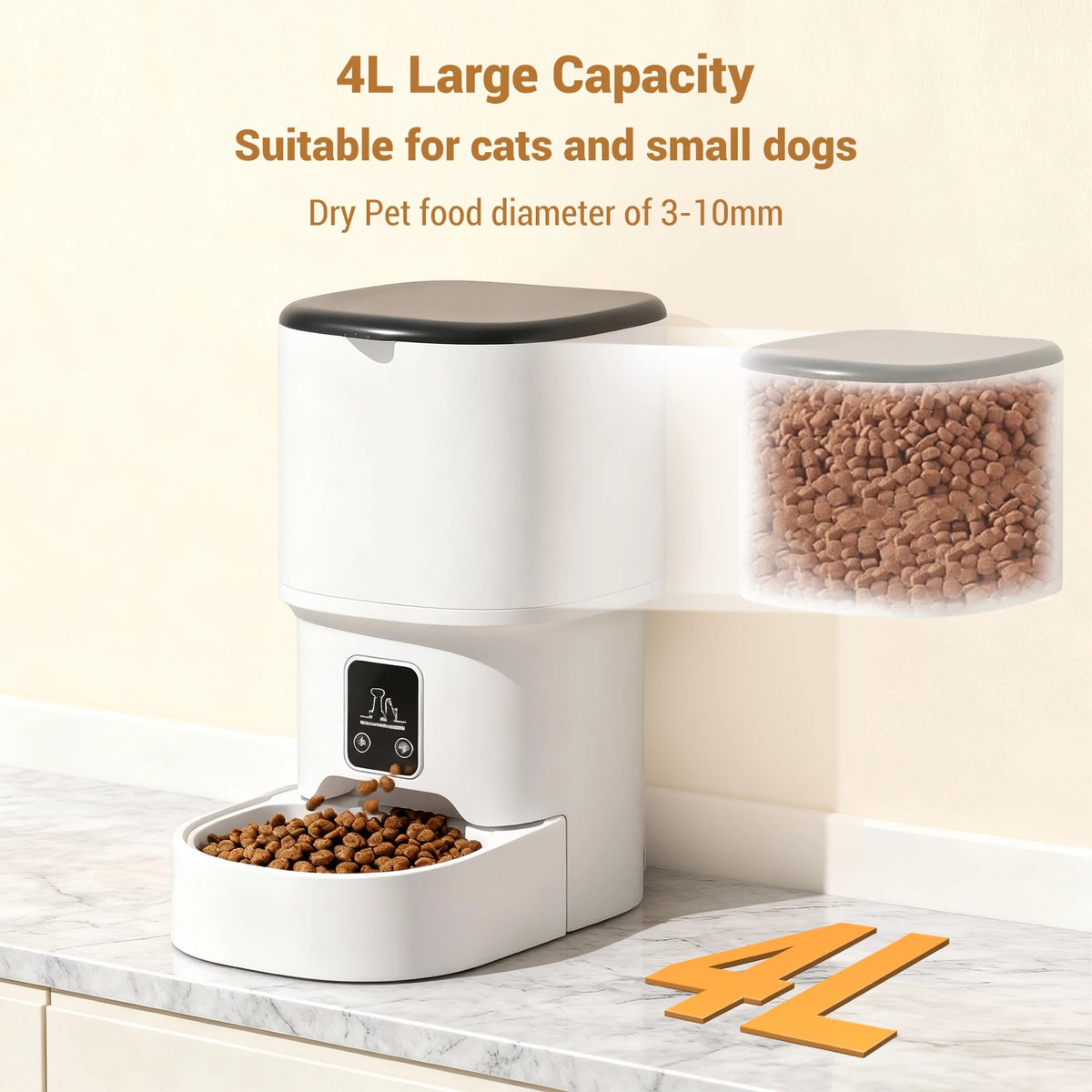 HiMiss Automatic Pet Feeder For Dogs And Cats With Timer